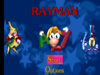 Rayman Brain Games title screen for Playstation